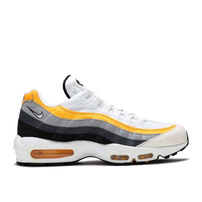 ナイキ Nike 【 Air Max 95 \u0027Grey Amarillo\u0027 Men White/White-Amarillo-Dark Grey 】 マックス メンズ 白いこと 白いこと 薄墨色 薄墨色