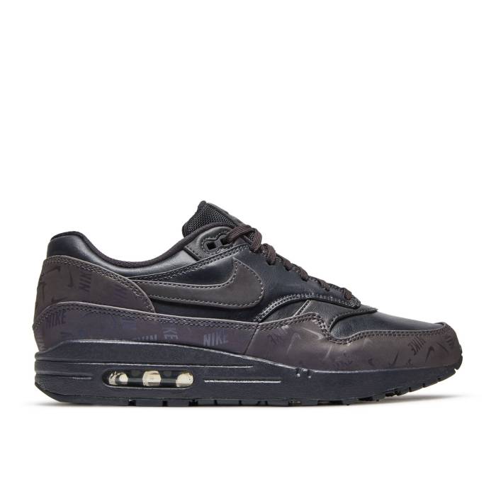 ナイキ Nike 【 Wmns Air Max 1 Lux \u0027Logo Prints\u0027 Women Oil Grey/Oil Grey/Oil Grey 】 マックス レディース 薄墨色 薄墨色