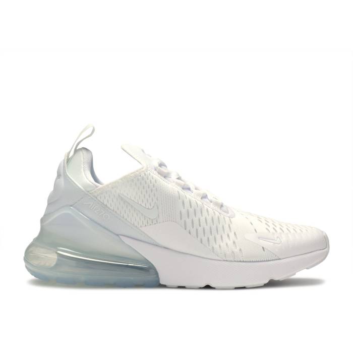 ナイキ Nike 【 Air Max 270 ガウス \u0027White Silver\u0027 Youth White/White-Metallic Silver 】 マックス 御坊っちゃん キッズ 白いこと 白いこと Silver しろがね色・しろがね色 キッズ・ベビー・マタニティ-キッズファッション-スニーカー