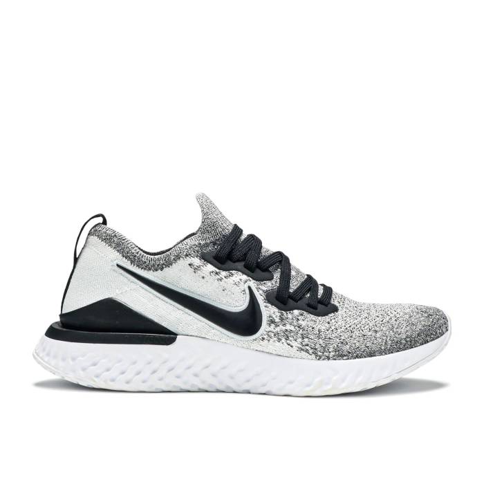 ナイキ Nike 【 Epic React Flyknit 2 'Oreo' Men White/Pure Platinum-Black 】 Epic エピック リアクト フライニット メンズ 白色 ホワイト ピュア