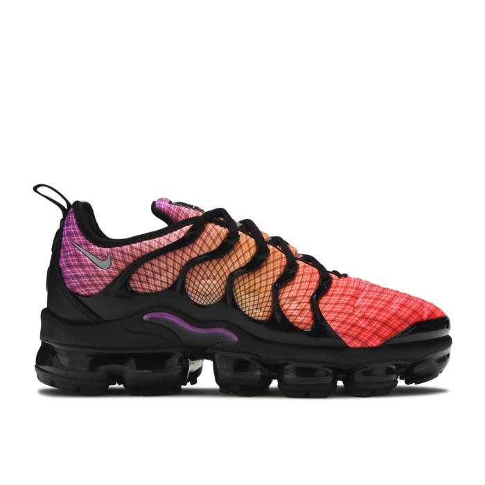 ナイキ Nike 【 Air Vapormax Plus \u0027Grid Sunset\u0027 Men Bright Crimson/Reflect Silver-Black 】 メンズ クリムゾン