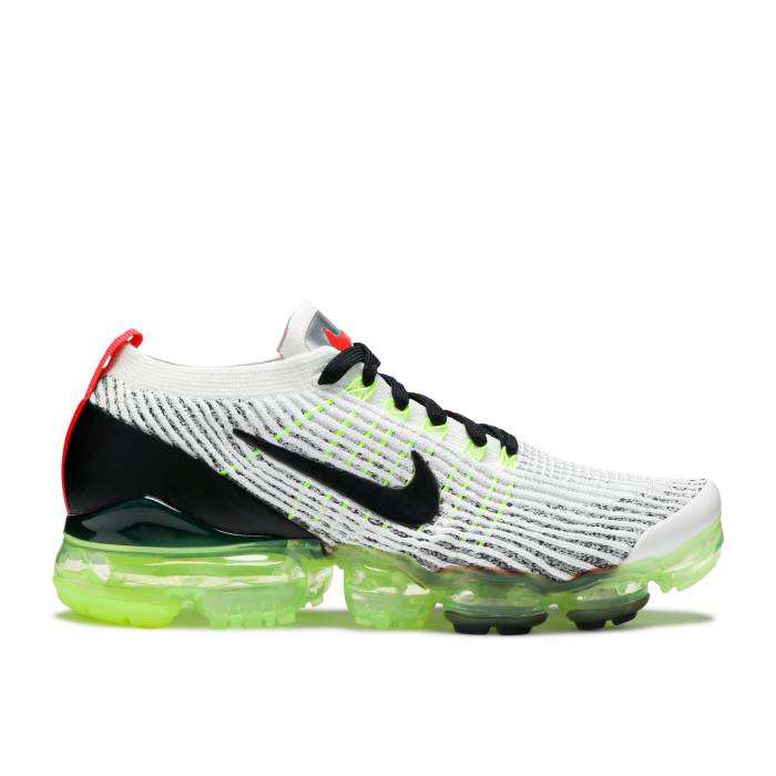 ナイキ Nike 【 Air Vapormax Flyknit 3 'Neon Collection' Men White/Volt-Bright Crimson-Black 】 フライニット メンズ 白色 ホワイト|スニケス