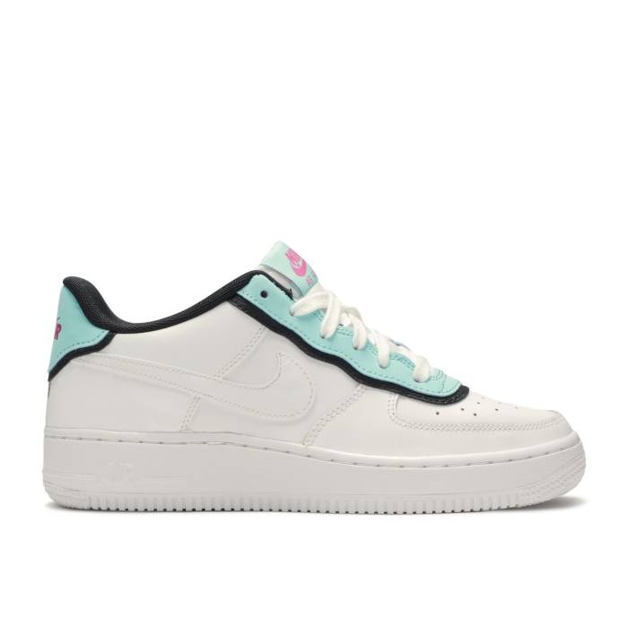 ナイキ Nike 【 Air Force 1 Low Gs 'Double Layer - Aqua Black' Youth White/Light Aqua-Black-White 】 アクア ジュニア キッズ 白色 ホワイト