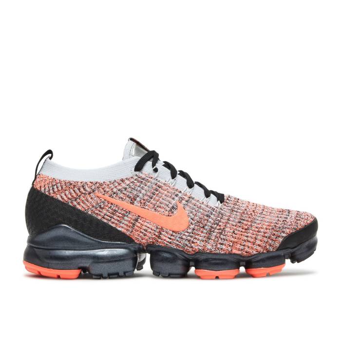 ナイキ Nike 【 Air Vapormax Flyknit 3 'Hyper Crimson' Men Bright Mango/Pure Platinum-Black-White-Metallic Silver 】 フライニット メンズ ピュア Silver 銀色・シルバー