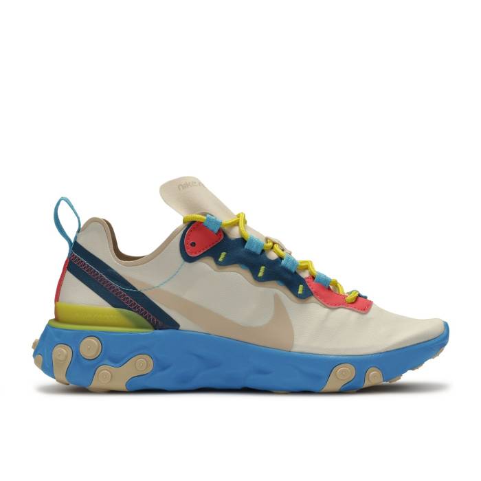 ナイキ Nike 【 Wmns React Element 55 'Cream Blue' Women Light Cream/Desert Ore 】 リアクト エレメント レディース クリーム