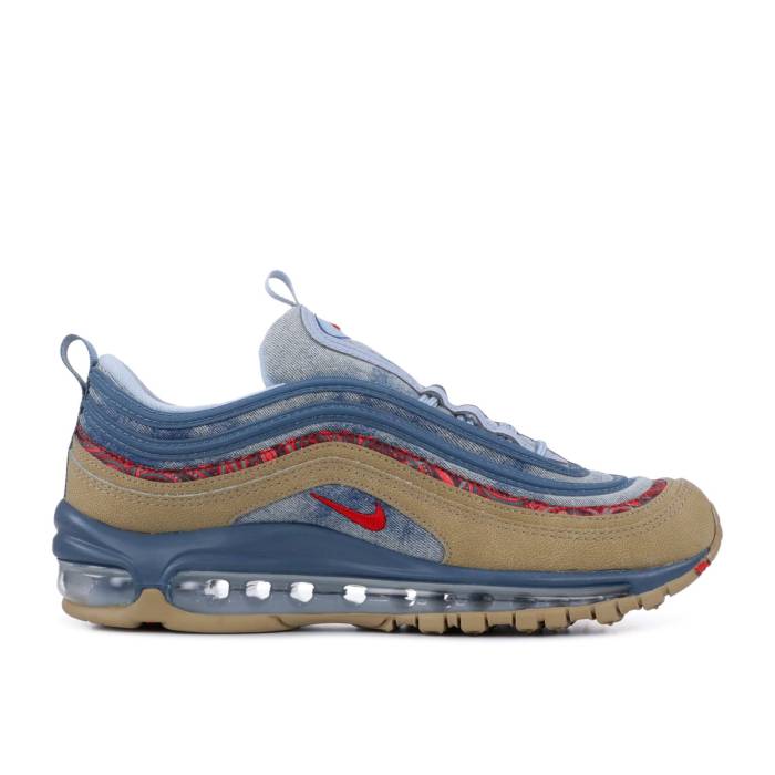 ナイキ Nike 【 Air Max 97 Gs 'Wild West' Youth Parachute Beige/University Red-Thunderstorm-Lite Armory Blue-Sail 】 マックス ジュニア キッズ ベージュ｜スニケス