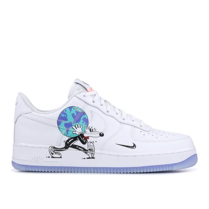 ナイキ Nike 【 Steven Harrington X Air Force 1 Low Flyleather Qs Earth Day Men White/Black/Hyper Crimson 】 メンズ 白色 ホワイト 黒色 ブラック クリムゾン