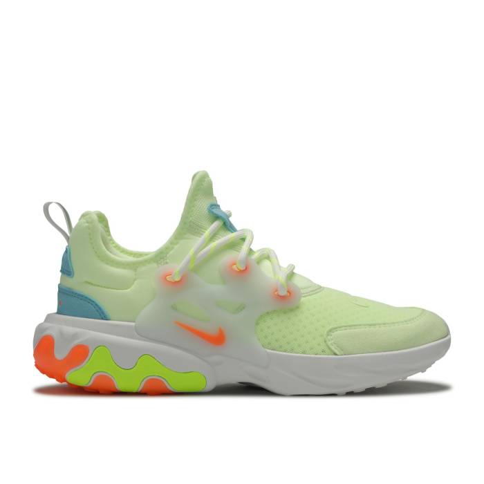ナイキ Nike 【 React Presto ガウス \u0027Barely Volt\u0027 Youth Barely Volt/Hyper Crimson 】 リアクト プレスト 御坊っちゃん キッズ クリムゾン