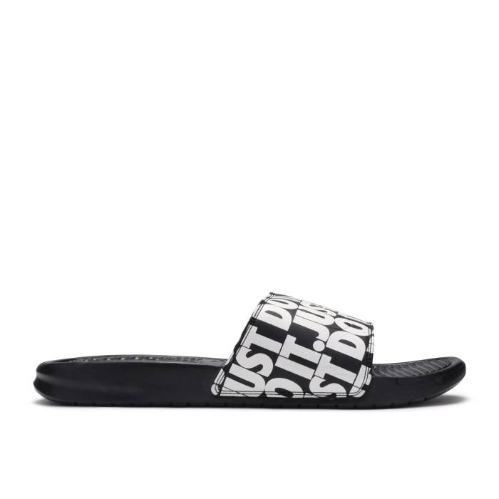 ナイキ Nike 【 Benassi Jdi Print White Men Black/White 】 ベナッシ サンダル メンズ 黒色 ブラック 白色 ホワイト