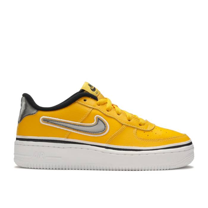 ナイキ Nike 【 Nba X Air Force 1 Low Lv8 Gs 'University Gold' Youth University Gold/White-Black 】 ジュニア キッズ ゴールド｜スニケス