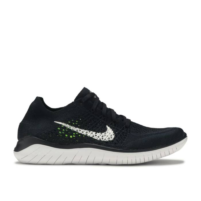 ナイキ Nike 【 Free Rn Flyknit 2018 \u0027Black\u0027 Men Black/White 】 無償性 飛球編み物 メンズ 黒いこと 黒いこと 白いこと 白いこと スニーカー-メンズ靴
