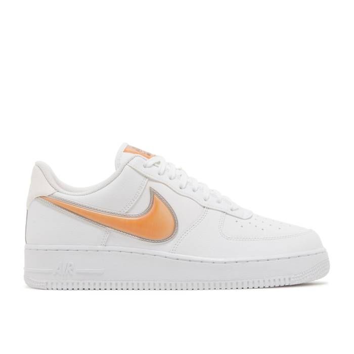ナイキ Nike 【 Air Force 1 Low Oversized Swoosh Men White/Orange Peel 】 メンズ 白色 ホワイト orange 橙・オレンジ
