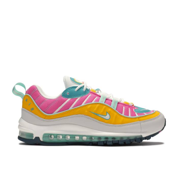 ナイキ Nike 【 Wmns Air Max 98 Teal Fuchsia Women Spirit Teal/Tropical Twist-Laser Fuchsia-Vast Grey 】 マックス レディース 灰色 グレー