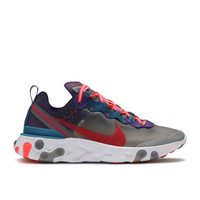 ナイキ Nike 【 React Element 87 Red Orbit Men Black/White/Green Abyss/Red Orbit 】 リアクト エレメント メンズ 黒色 ブラック 白色 ホワイト green 緑・グリーン Red 赤・レッド