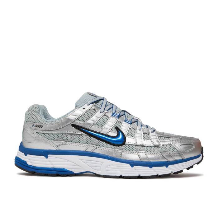 ナイキ Nike 【 Wmns P-6000 \u0027Laser Blue\u0027 Women Metallic Silver/Racer Blue/White/Black 】 レディース Silver しろがね色・しろがね色 青み 青色 白いこと 白いこと 黒いこと 黒いこと