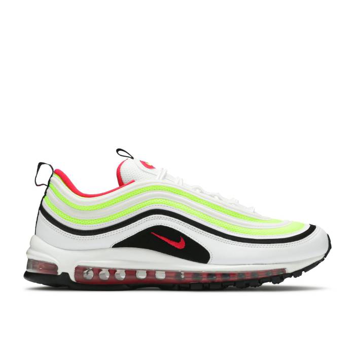 ナイキ Nike 【 Air Max 97 \u0027Volt Pink\u0027 Men White/Rush Pink-Black-Volt 】 マックス メンズ 白いこと 白いこと rush 混雑時