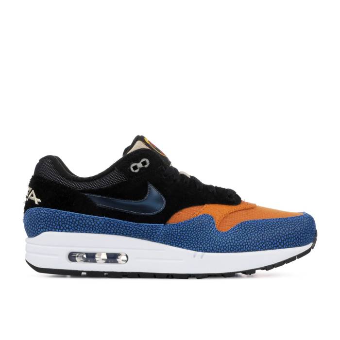 ナイキ Nike 【 De\u0027aaron Fox X Air Max 1 \u0027Swipa\u0027 Men Black/Cinder Orange/Photo Blue/Moon Particle/Desert Ore 】 狐狸 マックス メンズ 黒いこと 黒いこと orange 橙・オレンジ色 青味 青色 メンズ靴-靴-スニーカー