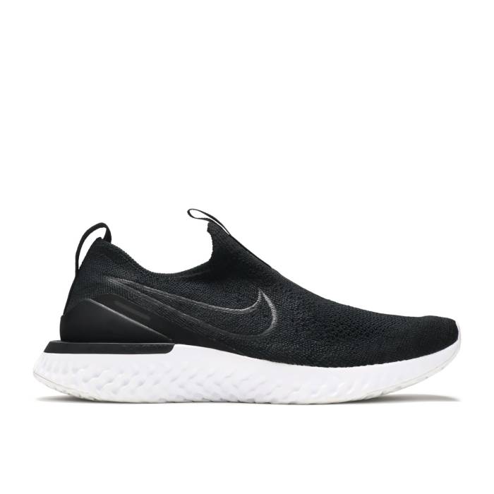 ナイキ Nike 【 Wmns Epic Phantom React Flyknit \u0027Black\u0027 Women Black/Black-White 】 Epic 叙事詩 リアクト 飛球編み物 レディース 黒いこと 黒いこと スニーカー-レディース靴-靴