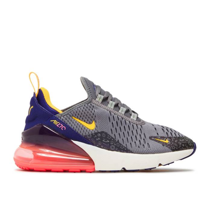 ナイキ Nike 【 Air Max 270 ガウス \u0027Regency Purple\u0027 Youth Regency Purple/Laser Orange-Racer Pink 】 マックス 御坊っちゃん キッズ Purple 紫・パープル Laser レーザ pink サクラ色