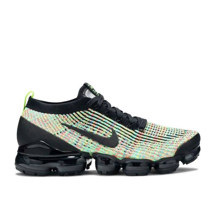 ナイキ Nike 【 Air Vapormax Flyknit 3 'Multi-Color' Men Black/Black-Volt-Blue Lagoon-Racer Pink-Electro Green 】 フライニット メンズ 黒色 ブラック green 緑・グリーン