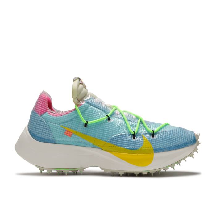 ナイキ Nike 【 Off-White X Wmns Vapor Street \u0027Polarized Blue\u0027 Women Polarized Blue/Tour Yellow/Sail 】 象牙色 street 表どおり レディース 青碧 青色 yellow 黄味がかった・黄み 靴-スニーカー