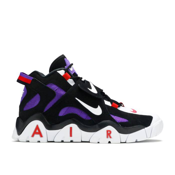 ナイキ Nike 【 Air Barrage Mid Qs Raptors Men Black/White-Hyper Grape 】 ミッド メンズ 黒色 ブラック