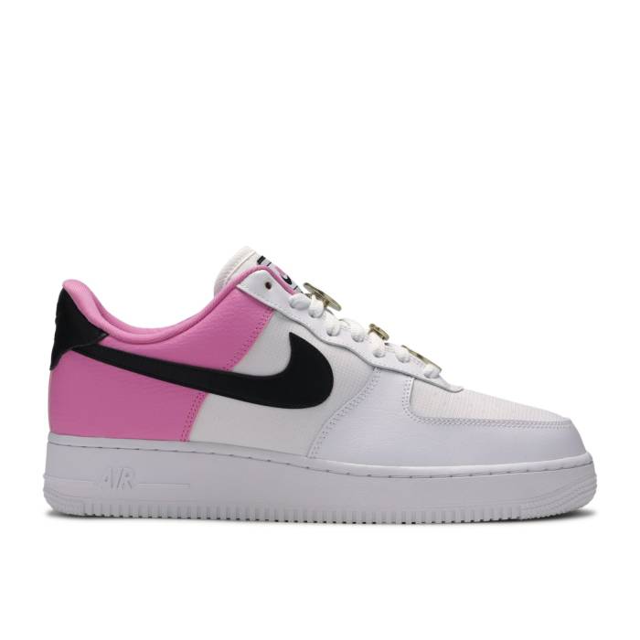 ナイキ Nike 【 Wmns Air Force 1 Low Se \u0027Basketball Pins\u0027 Women White/Black-China Rose 】 レディース 白いこと 白いこと Rose さくら色