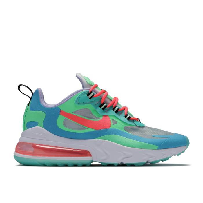 ナイキ Nike 【 Wmns Air Max 270 React Electro Green Lagoon Women Electro Green/Flash Crimson-Blue Lagoon 】 マックス リアクト green 緑・グリーン レディース green 緑・グリーン
