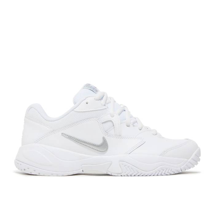 ナイキ Nike 【 Wmns Court Lite 2 \u0027White\u0027 Women White/Metallic Silver-White 】 厚地の外套 点火装置 レディース 白いこと 白いこと