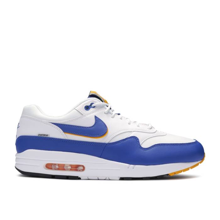 ナイキ Nike 【 Air Max 1 Se Windbreaker Men White/University Gold/Black/Game Royal 】 マックス メンズ 白色 ホワイト ゴールド 黒色 ブラック Game ゲーム