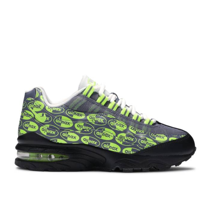 ナイキ Nike 【 Air Max 95 Se ガウス \u0027Logos\u0027 Youth Black/Volt-White 】 マックス お坊っちゃん キッズ 黒いこと 黒いこと
