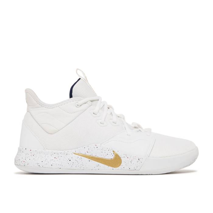 ナイキ Nike 【 Pg 3 \u0027Usa\u0027 Men White/Metallic Gold-Midnight Navy 】 メンズ 白いこと 白いこと 紺色 米国海軍