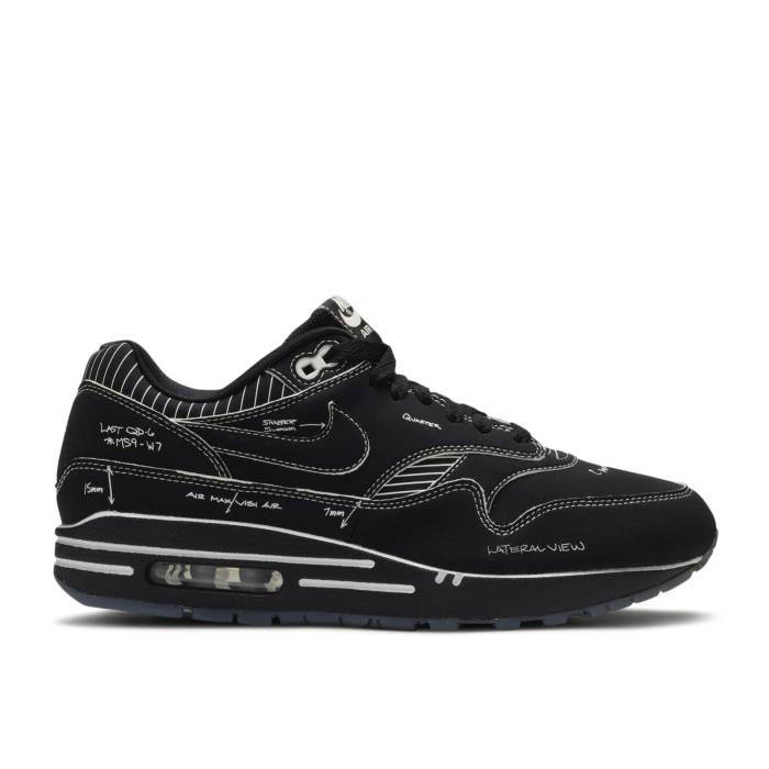 ナイキ Nike 【 Air Max 1 ketch To Shelf - Black Men White/White/Black 】 マックス メンズ 白色 ホワイト 黒色 ブラック