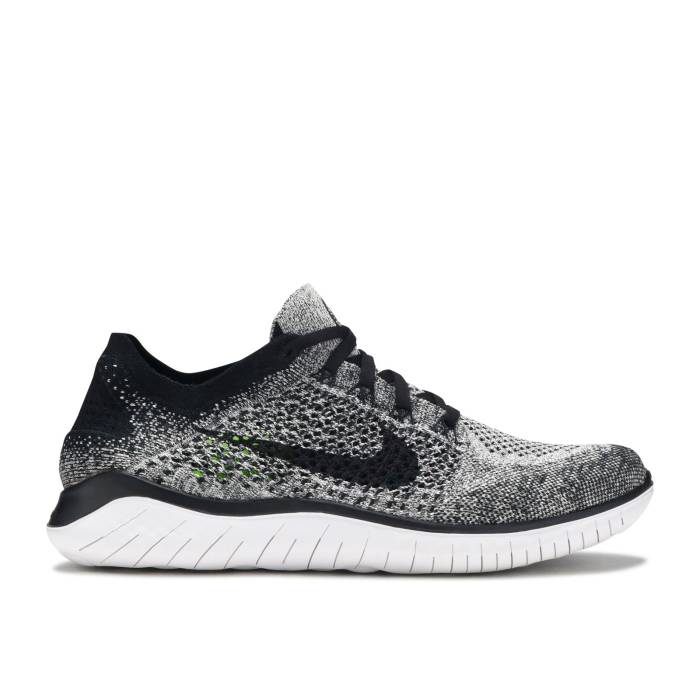 ナイキ Nike 【 Wmns Free Rn Flyknit 2018 \u0027White Black\u0027 Women White/Black 】 無償性 飛球編み物 レディース 白いこと 白いこと 黒いこと 黒いこと