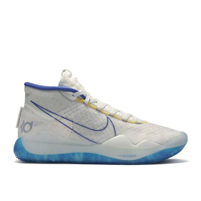 ナイキ Nike 【 Zoom Kd 12 Ep Warriors Home Men White/White-Amarillo-Game Royal 】 ズーム メンズ 白色 ホワイト
