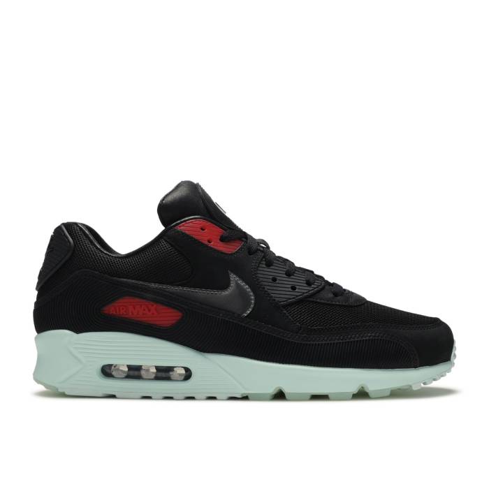 ナイキ Nike 【 Air Max 90 \u0027Vinyl\u0027 Men Black/Cool Grey-Teal Tint-University Red 】 マックス メンズ 黒いこと 黒いこと 冷やりとした Red 赤・赤いこと
