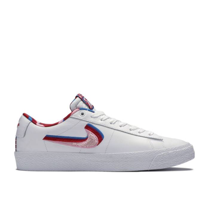ナイキ Nike 【 Parra X Blazer Low Gt Sb Qs Men White/Pink Rise-Gym Red 】 ブレイザー エスビー メンズ 白いこと 白いこと pink さくら色 Red 赤・赤いこと