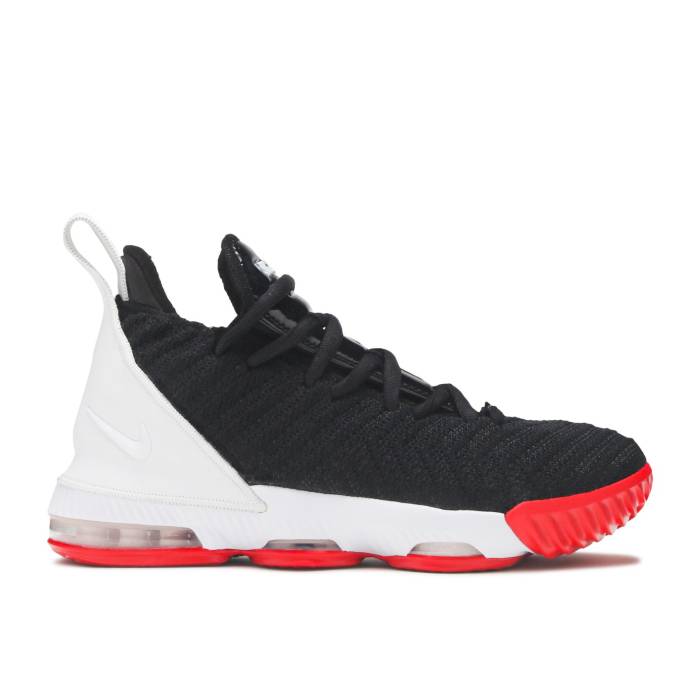 ナイキ Nike 【 Lebron 16 ガウス \u0027Bred\u0027 Youth Black/White/University Red 】 Lebron レブロン 御坊っちゃん キッズ 黒いこと 黒いこと 白いこと 白いこと Red 赤・赤いこと スニーカー-キッズファッション