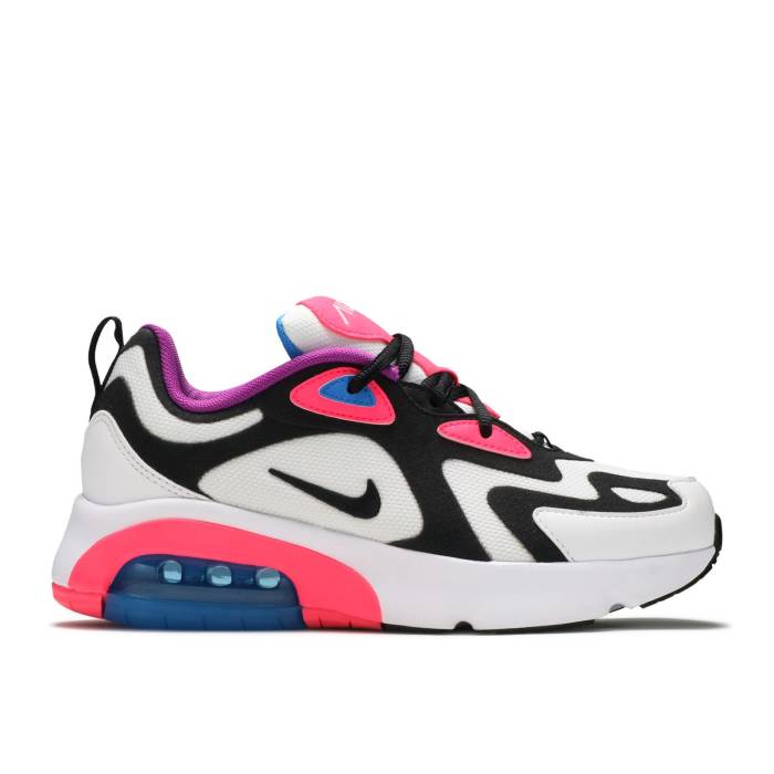 ナイキ Nike 【 Air Max 200 ガウス \u0027White Hyper Pink\u0027 Youth White/Black-Hyper Pink 】 マックス 御坊っちゃん キッズ 白いこと 白いこと pink サクラ色
