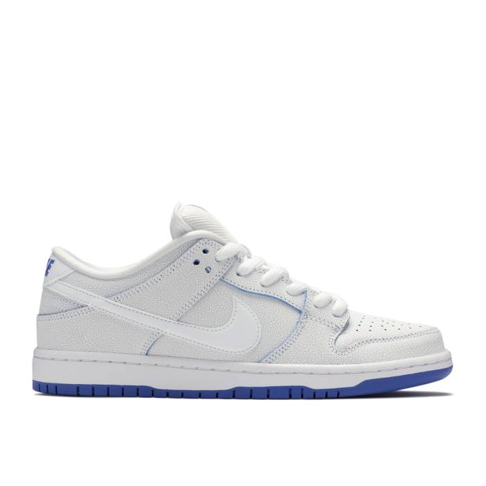 ナイキ Nike 【 Dunk Low Premium Sb \u0027Cracked Leather\u0027 Men White/White-Game Royal 】 ダンク Premium 割り増し金 エスビー メンズ 白いこと 白いこと