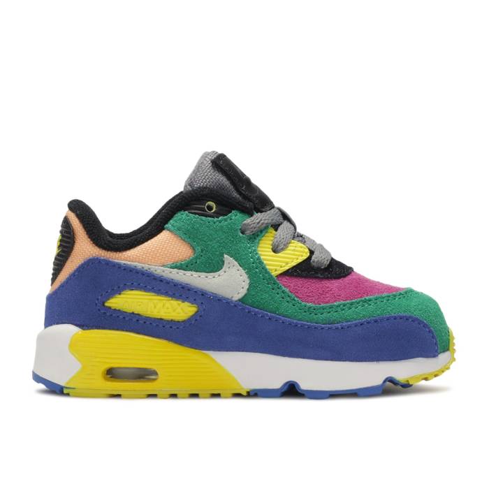 ナイキ Nike 【 Air Max 90 Td Qs \u0027Viotech 2.0\u0027 Infant Lucid Green/Barely Grey-Game Royal 】 マックス もの言う花 green 緑・緑であること