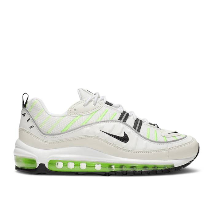 ナイキ Nike 【 Wmns Air Max 98 \u0027Phantom Electric Green\u0027 Women Summit White/Phantom-Electric Green-Black 】 マックス レディース 白いこと 白いこと