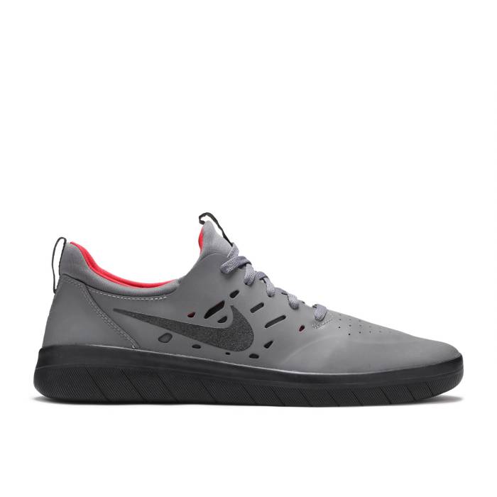 ナイキ Nike 【 Nyjah Free Sb \u0027Dark Grey\u0027 Men Dark Grey/Gym Red-Black 】 無償性 エスビー メンズ 薄墨色 薄墨色