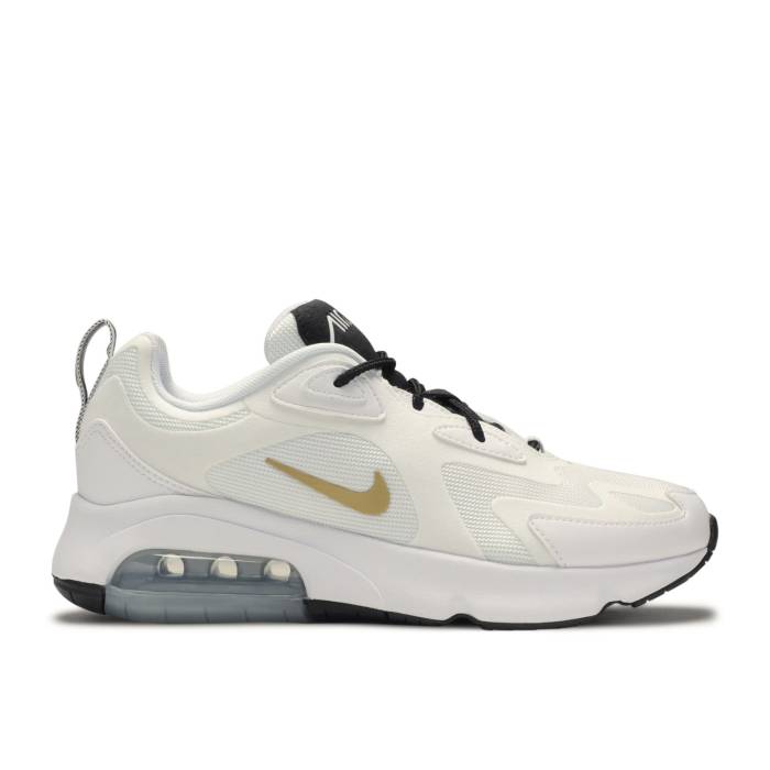 ナイキ Nike 【 Wmns Air Max 200 \u0027White Metallic Gold\u0027 Women White/Metallic Gold-Black-Metallic 】 マックス レディース 白いこと 白いこと