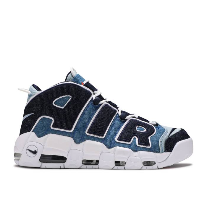 ナイキ Nike 【 Air More Uptempo 96 Denim Men White/Obsidian/Total Orange 】 アップテンポ メンズ 白色 ホワイト orange 橙・オレンジ