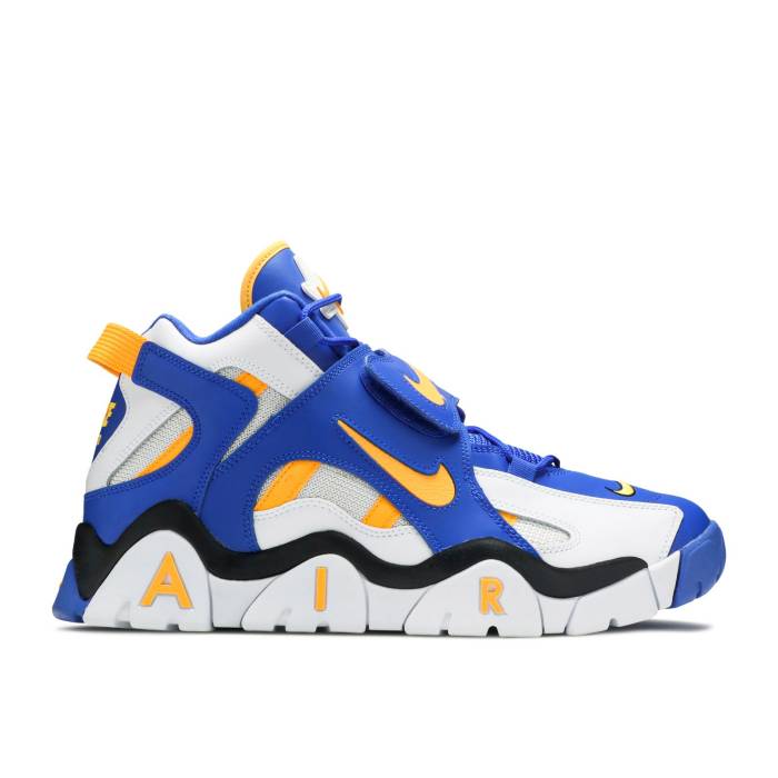 ナイキ Nike 【 Air Barrage Mid 'Racer Blue' Men White/Laser Orange/Racer Blue/Black 】 ミッド メンズ 白色 ホワイト Laser レーザー orange 橙・オレンジ 青色 ブルー 黒色 ブラック|スニケス