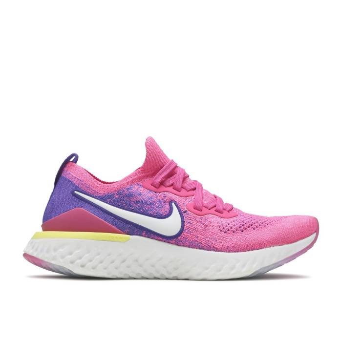 ナイキ Nike 【 Wmns Epic React Flyknit 2 \u0027Laser Fuchsia Pulse\u0027 Women Laser Fuchsia/White/Pulse 】 Epic 叙事詩 リアクト 飛球編み物 レディース Laser レーザ 白いこと 白いこと