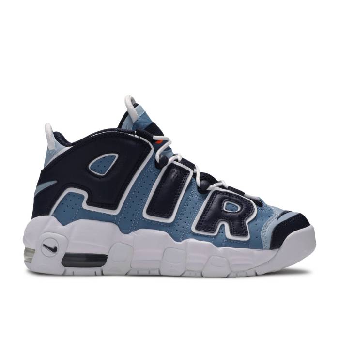 ナイキ Nike 【 Air More Uptempo Bg \u0027Denim\u0027 Youth Ocean Fog/Blackened Blue/Total Orange 】 引き上げるペース 御坊っちゃん キッズ 青味 青み orange 橙・オレンジ色