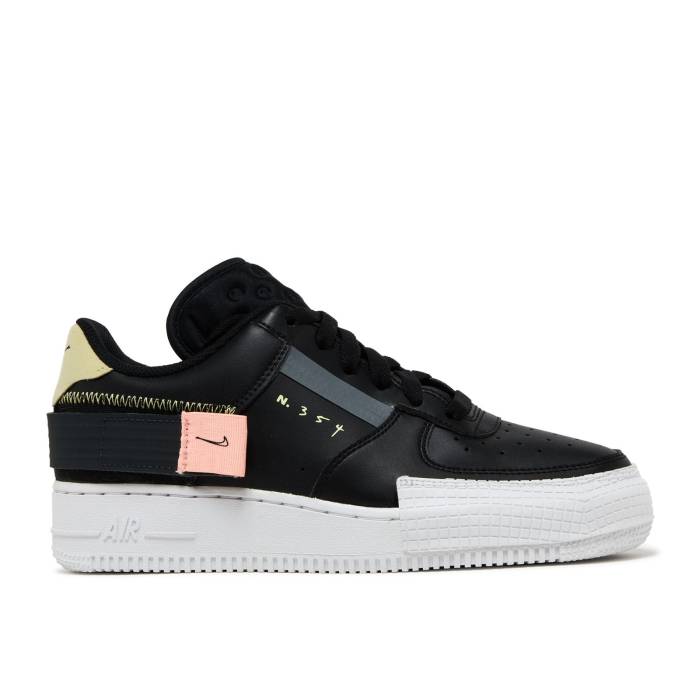 ナイキ Nike 【 Air Force 1 Type Gs 'Black Zinnia' Youth Black/Anthracite/Zinnia 】 ジュニア キッズ 黒色 ブラック｜スニケス