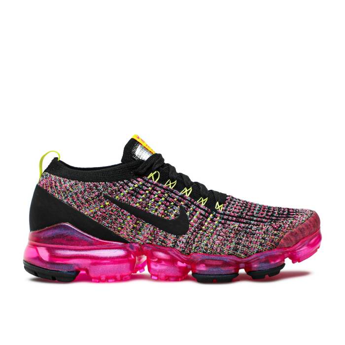 ナイキ Nike 【 Wmns Air Vapormax Flyknit 3 \u0027Black Pink Blast\u0027 Women Black/Pink Blast/Hyper Turquoise/Black 】 飛球編み物 pink サクラ色 レディース 黒いこと 黒いこと pink サクラ色 ブラジャー同盟罷業